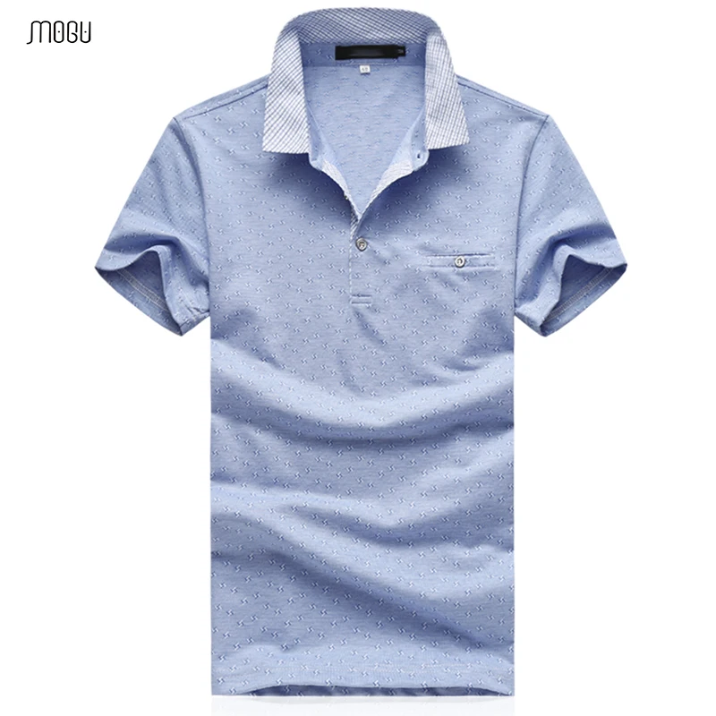 Классическая мужская футболка-поло MOGU с коротким рукавом легкая деловая