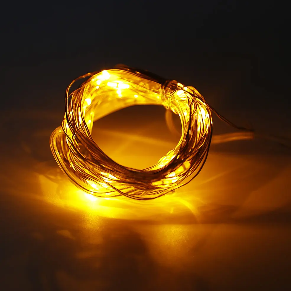 1pc Yellow 3M 30 LED String Light 3AA Battery Box With 8 Function Remote Control
1pc Yellow 3M 30 LED String Light 3AA Battery Box With 8 Function Remote Control