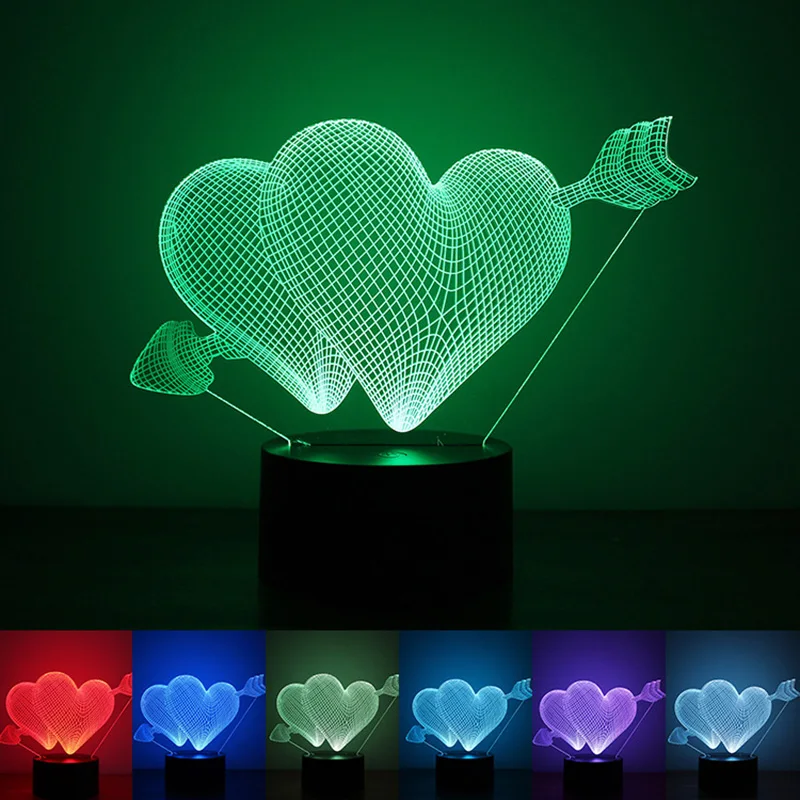 Valentines day Gift 3D Lamp LED Night Light 7 Colors Table Lampe Deco Bulb Touch Sensor luminaria fixtures lamparas veilleuse T2
Valentines day Gift 3D Lamp LED Night Light 7 Colors Table Lampe Deco Bulb Touch Sensor luminaria fixtures lamparas veilleuse T2