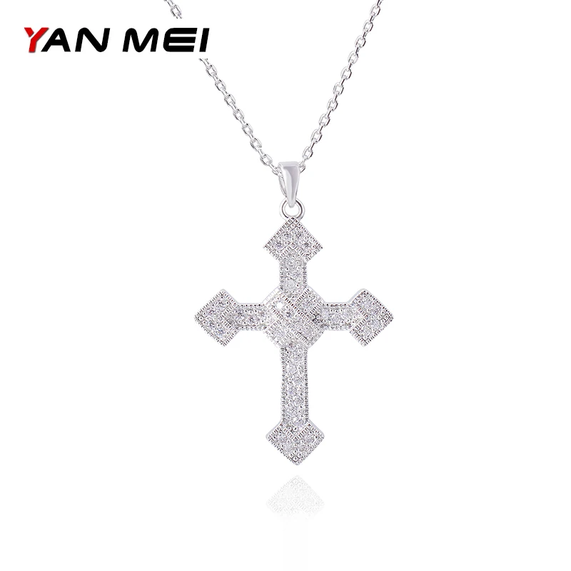 YAN MEI New Cross Necklace Cubic Zirconia Trendy Pendant & Chain Christmas Gift For Men/Women Holy Bible Jewelry GLD0314
YAN MEI New Cross Necklace Cubic Zirconia Trendy Pendant & Chain Christmas Gift For Men/Women Holy Bible Jewelry GLD0314