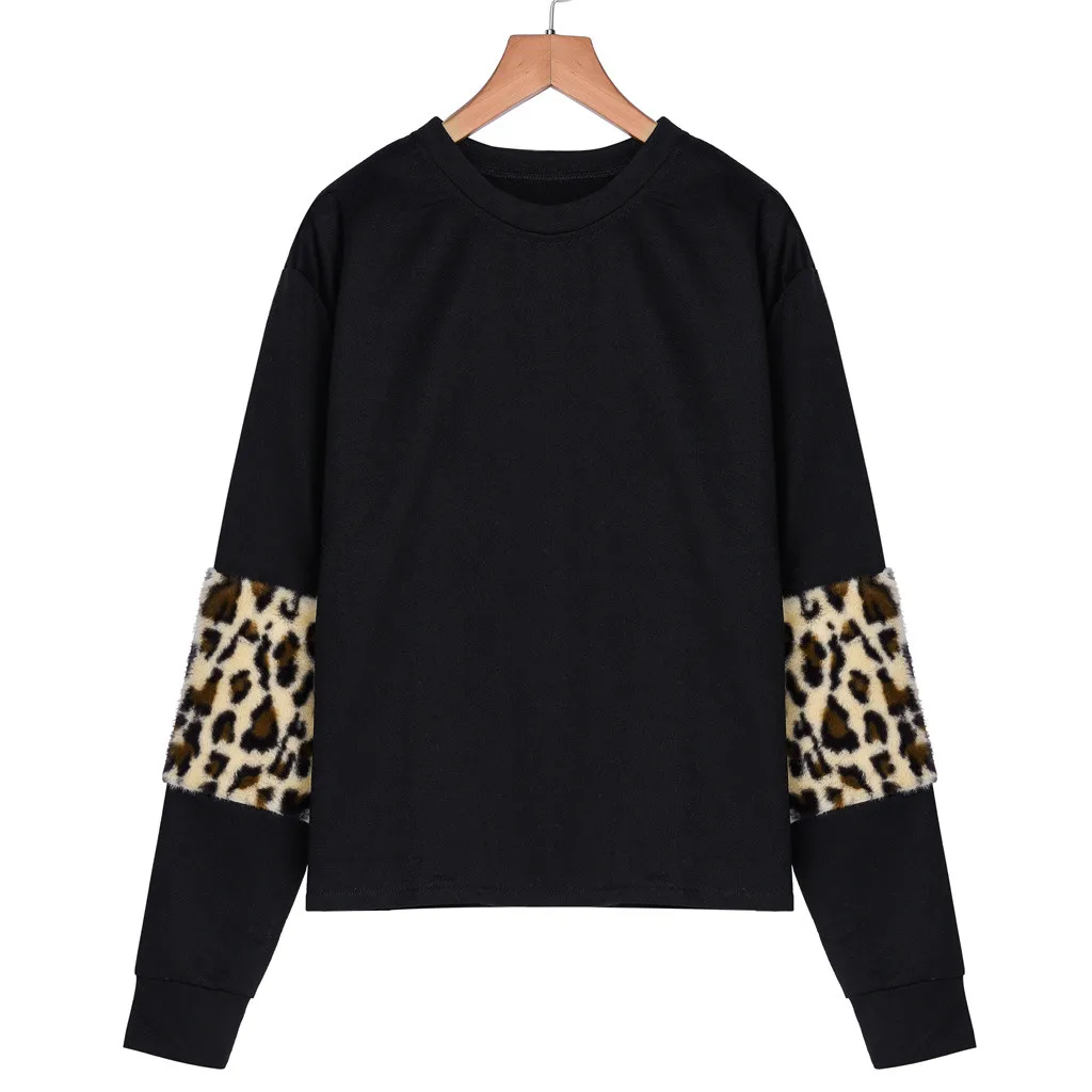 2019 hot selling fashion women's O-neck long-sleeved leopard-printed lantern sleeves patchwork shirt sports shirt #4
2019 hot selling fashion women's O-neck long-sleeved leopard-printed lantern sleeves patchwork shirt sports shirt #4