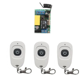 AC220V 10A Wireless Mini Switch Relay Receiver Remote Controllers For Light switch With 3PCS White Transmitter
AC220V 10A Wireless Mini Switch Relay Receiver Remote Controllers For Light switch With 3PCS White Transmitter
