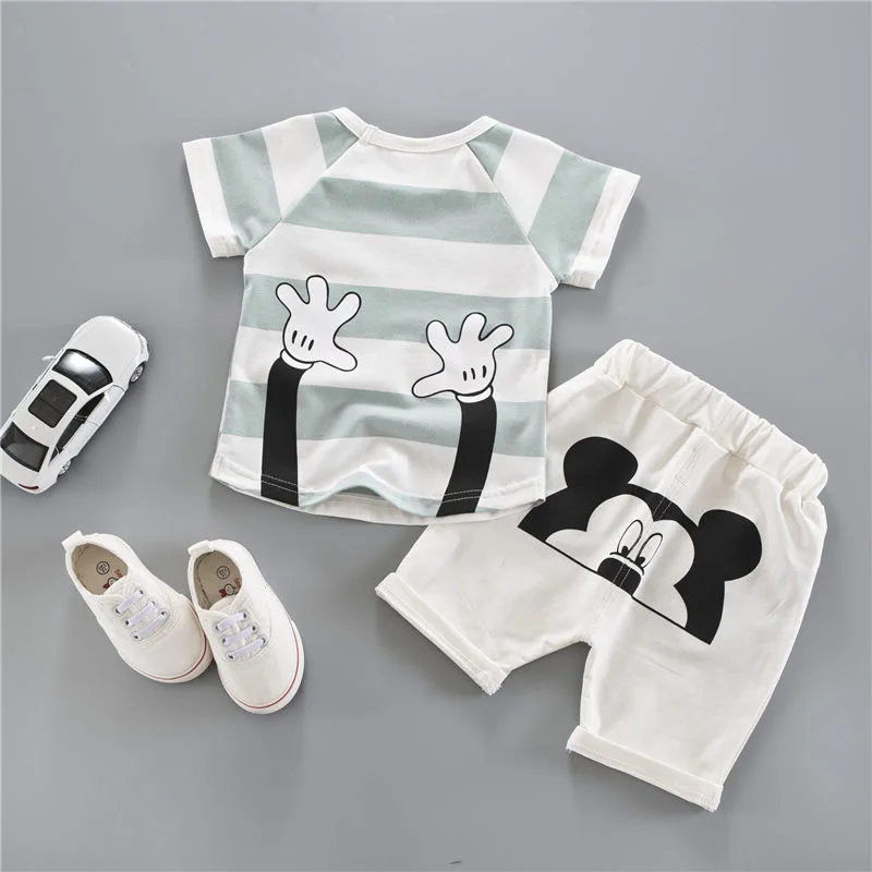 Toddler Baby Boys Tracksuits 2018 Summer Children Cartoon Sports Suits Kids Sleeveless Vest + shorts Clothes Outfit Age 1-4years 6