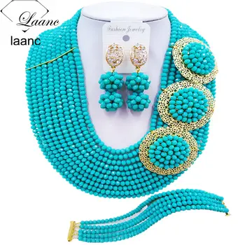 Brand Laanc Aqua Blue Nigerian Wedding African Beads Jewelry Set Crystal Brides Bridesmaid Bridal Jewelry Sets 10R3H001
Brand Laanc Aqua Blue Nigerian Wedding African Beads Jewelry Set Crystal Brides Bridesmaid Bridal Jewelry Sets 10R3H001