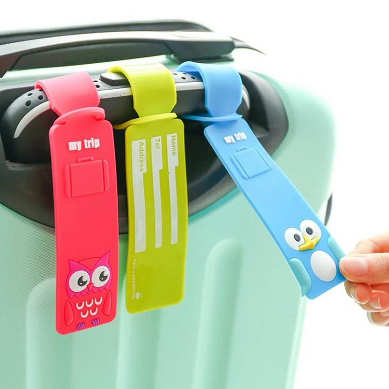 Cute Cartoon Silica Gel Travel Accessories Luggage Suitcase Tag Hello Kitty Duck ID Address Holder Baggage Label Identifier
Cute Cartoon Silica Gel Travel Accessories Luggage Suitcase Tag Hello Kitty Duck ID Address Holder Baggage Label Identifier