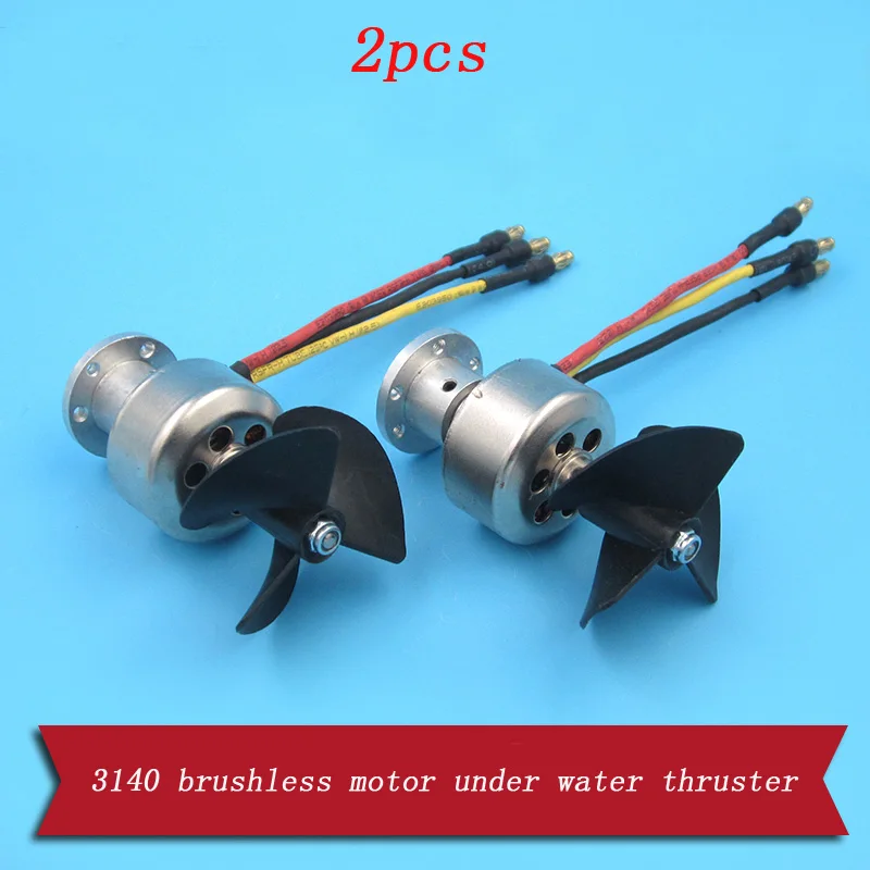 2pcs 3140 Brushless Motor Underwater Thruster w/Propeller Kit 1.2KG Thrust for RC Model Bait Boats DIY Electric Motor Components
2pcs 3140 Brushless Motor Underwater Thruster w/Propeller Kit 1.2KG Thrust for RC Model Bait Boats DIY Electric Motor Components