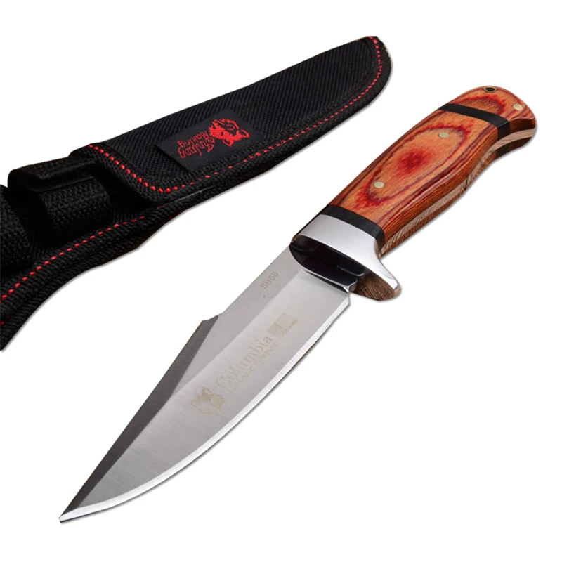 ToughKeng 56HRC Sanding 5Cr13Wov Steel Outdoor Survival Hunting Knife Non-slip Design Wooden Handle Camping Knife
ToughKeng 56HRC Sanding 5Cr13Wov Steel Outdoor Survival Hunting Knife Non-slip Design Wooden Handle Camping Knife