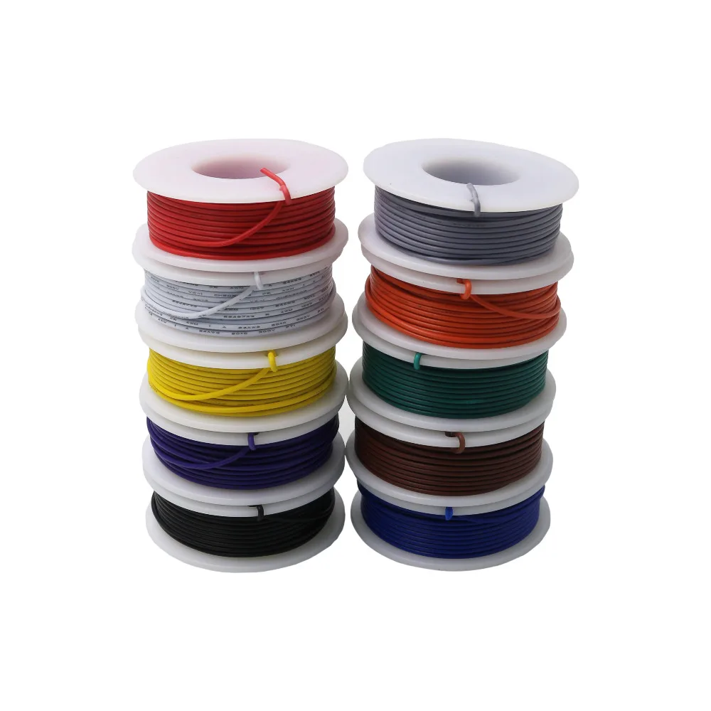 10M Stranded Wire of 26AWG 10 Colors UL1007 Environmental Electronic Wire Conductor To Internal Wiring DIY
10M Stranded Wire of 26AWG 10 Colors UL1007 Environmental Electronic Wire Conductor To Internal Wiring DIY
