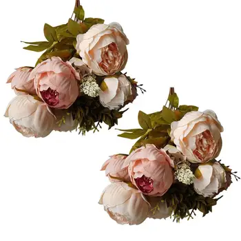 2 Bouquet artificial flower Vintage Artificial Peony Silk Flowers Bouquet for Party Wedding Decoration 5O0720
2 Bouquet artificial flower Vintage Artificial Peony Silk Flowers Bouquet for Party Wedding Decoration 5O0720