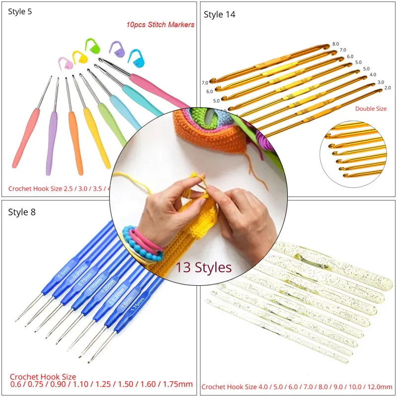Looen 13 Styles 0.5-20mm Crochet Hook Weave Clothes Knitting Needles DIY Needles Art Craft Needles For Knitting Sewing Tools
Looen 13 Styles 0.5-20mm Crochet Hook Weave Clothes Knitting Needles DIY Needles Art Craft Needles For Knitting Sewing Tools