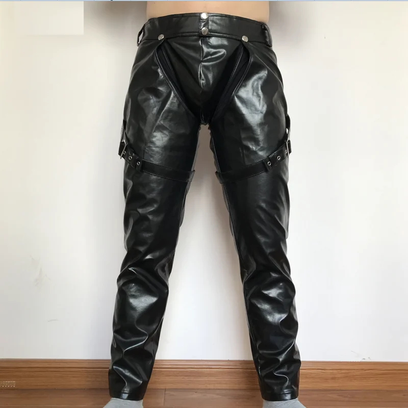 2019 PVC Night Club Men Straps Trousers M-2XL Sexy Men Faux Leather Open Crotch Erotic Latex Pants
2019 PVC Night Club Men Straps Trousers M-2XL Sexy Men Faux Leather Open Crotch Erotic Latex Pants
