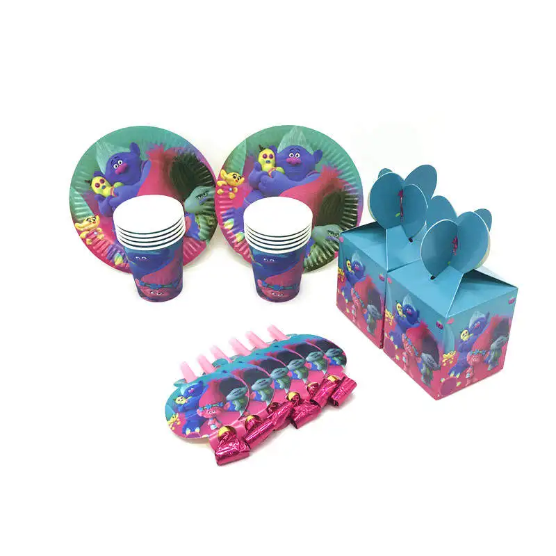 Trolls Theme Design 44Pcs/Lot Child Birthday Party Cup+Plate+Candy Box+Blowout Family Party Blowing Dragon Decoration Supply
Trolls Theme Design 44Pcs/Lot Child Birthday Party Cup+Plate+Candy Box+Blowout Family Party Blowing Dragon Decoration Supply