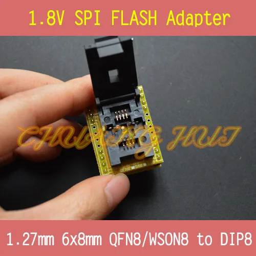 1.8V adapter for Iphone or motherboard 1.8V SPI Flash QFN8 6X8mm W25 MX25 can use on programmers such as TL866CS TL866A
1.8V adapter for Iphone or motherboard 1.8V SPI Flash QFN8 6X8mm W25 MX25 can use on programmers such as TL866CS TL866A
