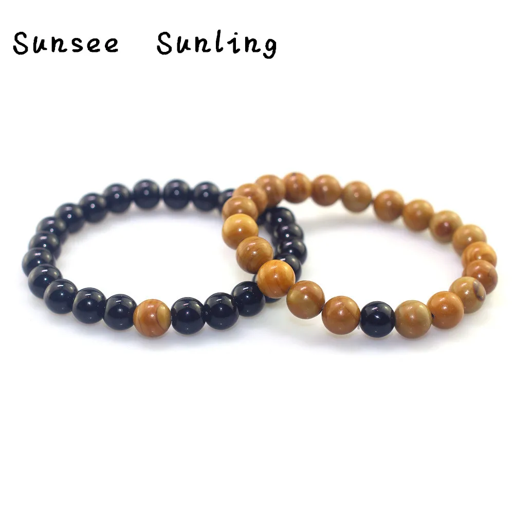 2019 Single-round Stretch Men Bead Elastic Strech Bracelet Brown Wood-grain Black Light Stone Combination Jewelry Cross-border
2019 Single-round Stretch Men Bead Elastic Strech Bracelet Brown Wood-grain Black Light Stone Combination Jewelry Cross-border