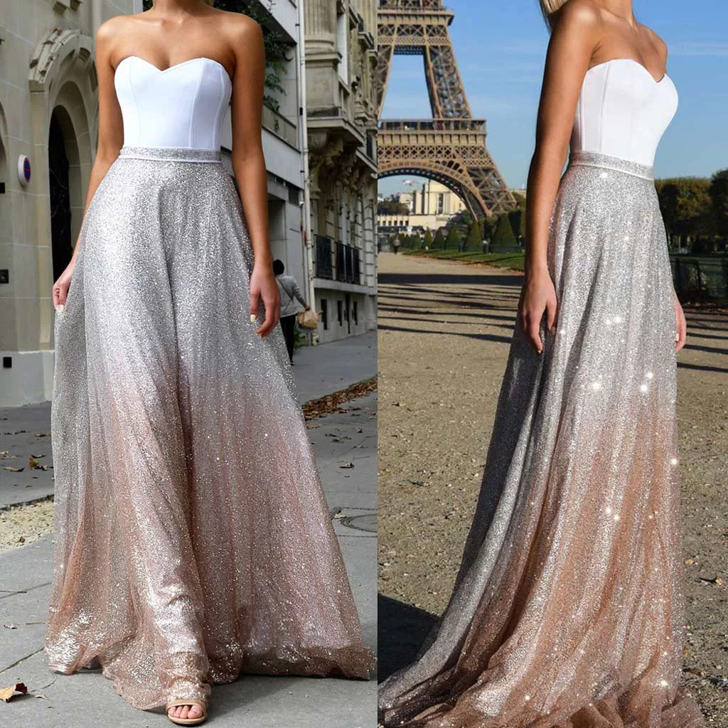 Women's Sleeveless Backless Off-shoulder White Hot Stamping Strapless Long Dresses Woman Evening Party Sexy Elegant weddingDress
Women's Sleeveless Backless Off-shoulder White Hot Stamping Strapless Long Dresses Woman Evening Party Sexy Elegant weddingDress