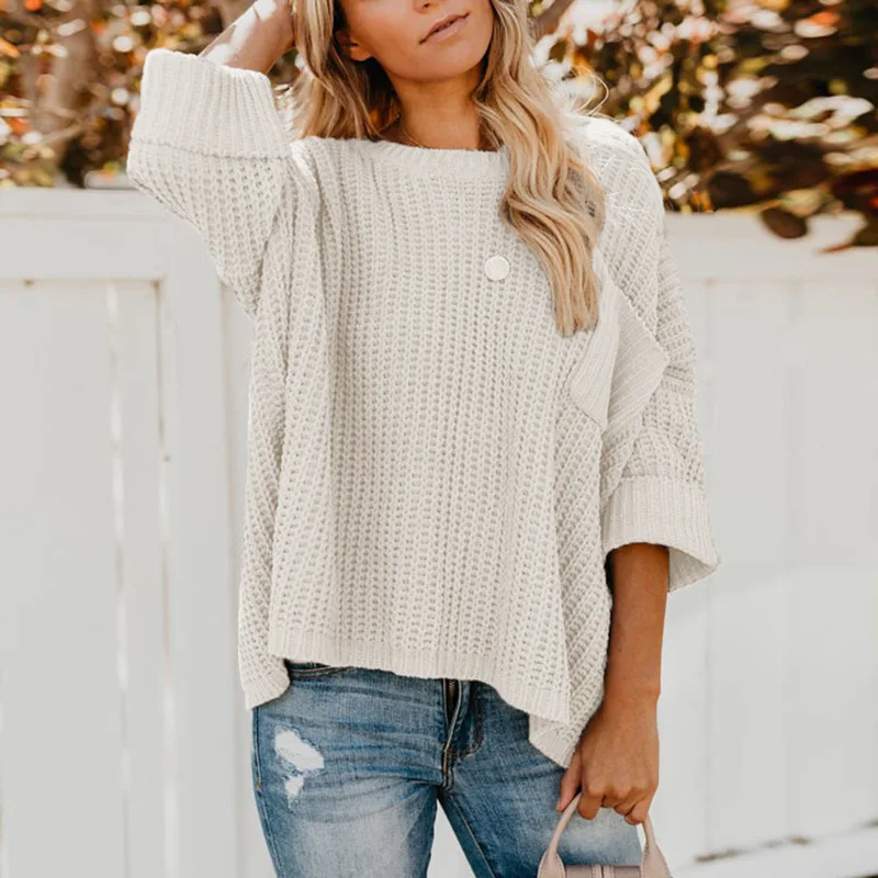 Women Sweater Pullover Basic Rib Knitted Cotton Tops Solid Crew Neck Essential Jumper Long Sleeve Sweaters With Thumb Hole
Women Sweater Pullover Basic Rib Knitted Cotton Tops Solid Crew Neck Essential Jumper Long Sleeve Sweaters With Thumb Hole