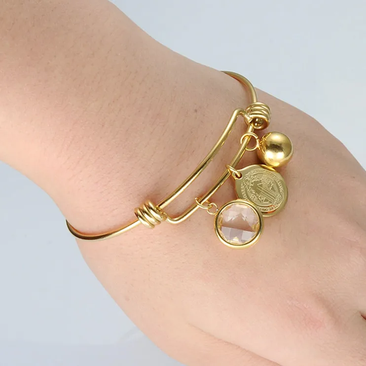 D&Z Christmas Gift For Women Religious Jesus Rhinestone Pendant Stainless Steel Bracelet Bangles
D&Z Christmas Gift For Women Religious Jesus Rhinestone Pendant Stainless Steel Bracelet Bangles