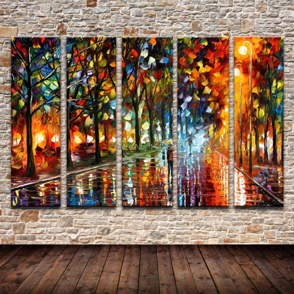 Hot Knife City Road Birch Tree Oil Painting On Canvas 5 pcs Set Home Abstract Wall Art Decoration Modern Picture For Living Room
Hot Knife City Road Birch Tree Oil Painting On Canvas 5 pcs Set Home Abstract Wall Art Decoration Modern Picture For Living Room