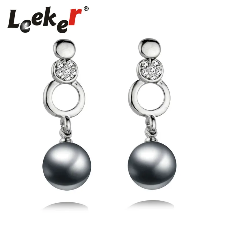LEEKER Vintage Jewelry Gray/White Imitation Pearl Earrings Women Loop Wedding Earings 91199 LK1
LEEKER Vintage Jewelry Gray/White Imitation Pearl Earrings Women Loop Wedding Earings 91199 LK1