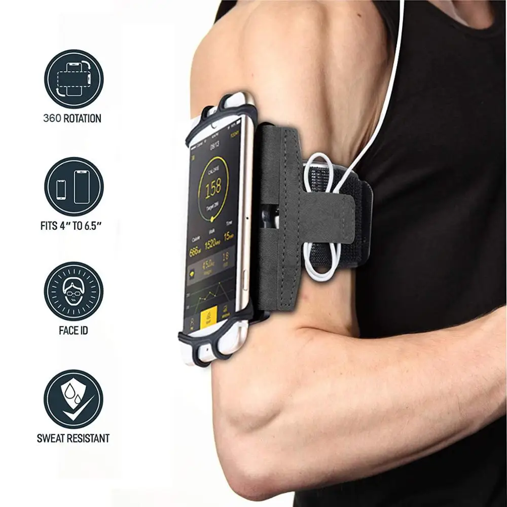 VNSTRIP Universal Sport Exercise Armband Elastic Silicon Wrist band for phone 4.5 to 6.5 inch 360 Rotating Running Training bag
VNSTRIP Universal Sport Exercise Armband Elastic Silicon Wrist band for phone 4.5 to 6.5 inch 360 Rotating Running Training bag