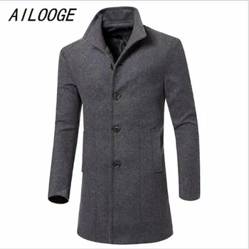 AILOOGE 2017 New Fashion Men's Long Trench Coats Solid Color Winter Famous Brand Single Breasted Slim Fit Casual Men Overcoat
AILOOGE 2017 New Fashion Men's Long Trench Coats Solid Color Winter Famous Brand Single Breasted Slim Fit Casual Men Overcoat