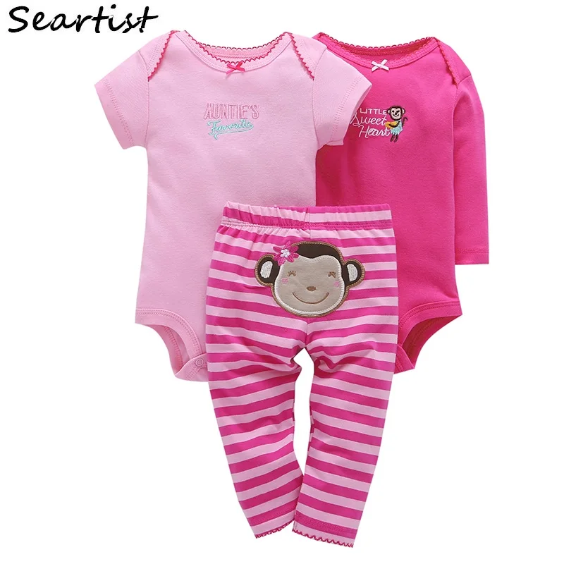Seartist 2019 New Baby Boy Clothing Set Cotton 3pcs Romper Pants Newborn Bebes Summer Rompers Set Kids Clothes Jumpsuit 48
Seartist 2019 New Baby Boy Clothing Set Cotton 3pcs Romper Pants Newborn Bebes Summer Rompers Set Kids Clothes Jumpsuit 48