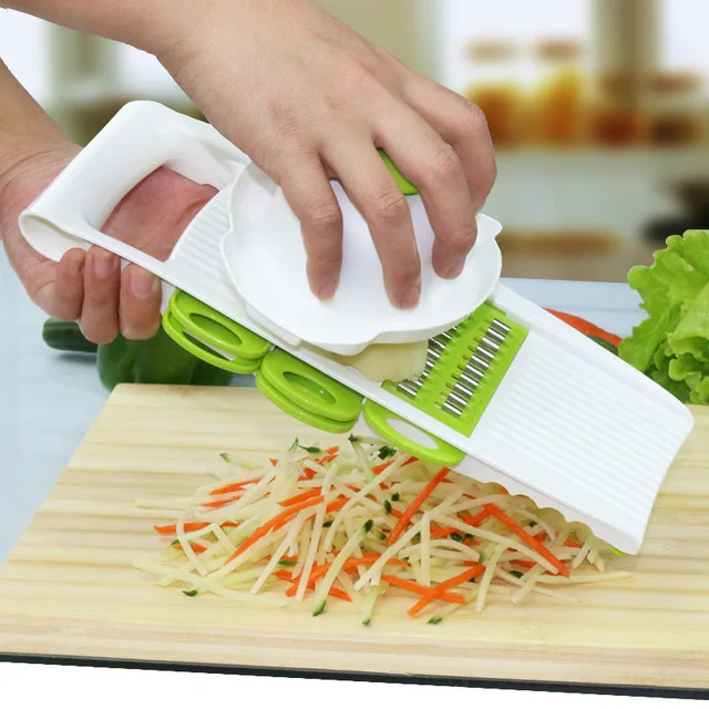 Multi Mandoline Potato Slicer Vegetables Cutter with 5 Stainless Steel Blades Carrot Grater Onion Slicer Kitchen Food Processor
Multi Mandoline Potato Slicer Vegetables Cutter with 5 Stainless Steel Blades Carrot Grater Onion Slicer Kitchen Food Processor