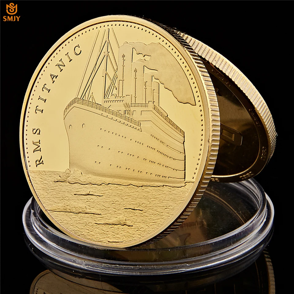 1912 Titanic Anniversary Memory Of Rms Victims Euro Titanics Cruise Ship Gold Metal Commemorative Tragedy Coin Collection Aliexpress Home Garden