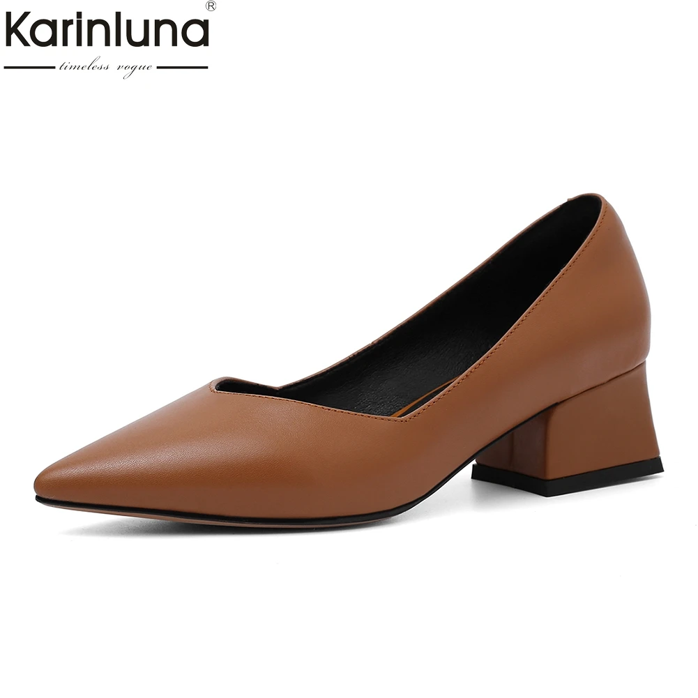 genuine cow leather Pointed Toe Ladies pumps woman shoes slip on chunky heels 2019 elegant shoes woman pumps footwear
genuine cow leather Pointed Toe Ladies pumps woman shoes slip on chunky heels 2019 elegant shoes woman pumps footwear