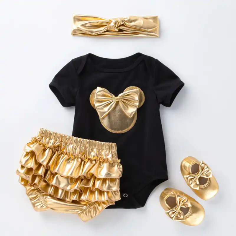 gold baby clothes