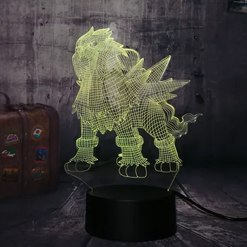 New Lovely Pokemon Go Game Entei Three Sacred Christmas lamp 3D LED Kawaii Night Light 7 Color Creative Desk Lamp Kid Baby Toy
New Lovely Pokemon Go Game Entei Three Sacred Christmas lamp 3D LED Kawaii Night Light 7 Color Creative Desk Lamp Kid Baby Toy