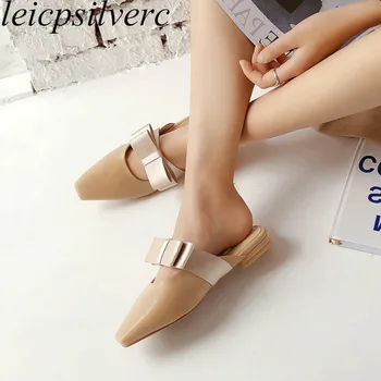 Women Pumps Mules Shoes Summer Low Heel Pu Square Toe Butterfly-knot Mixed-colors 2019 Sexy Fashion Casual Dress Party Black 
Women Pumps Mules Shoes Summer Low Heel Pu Square Toe Butterfly-knot Mixed-colors 2019 Sexy Fashion Casual Dress Party Black