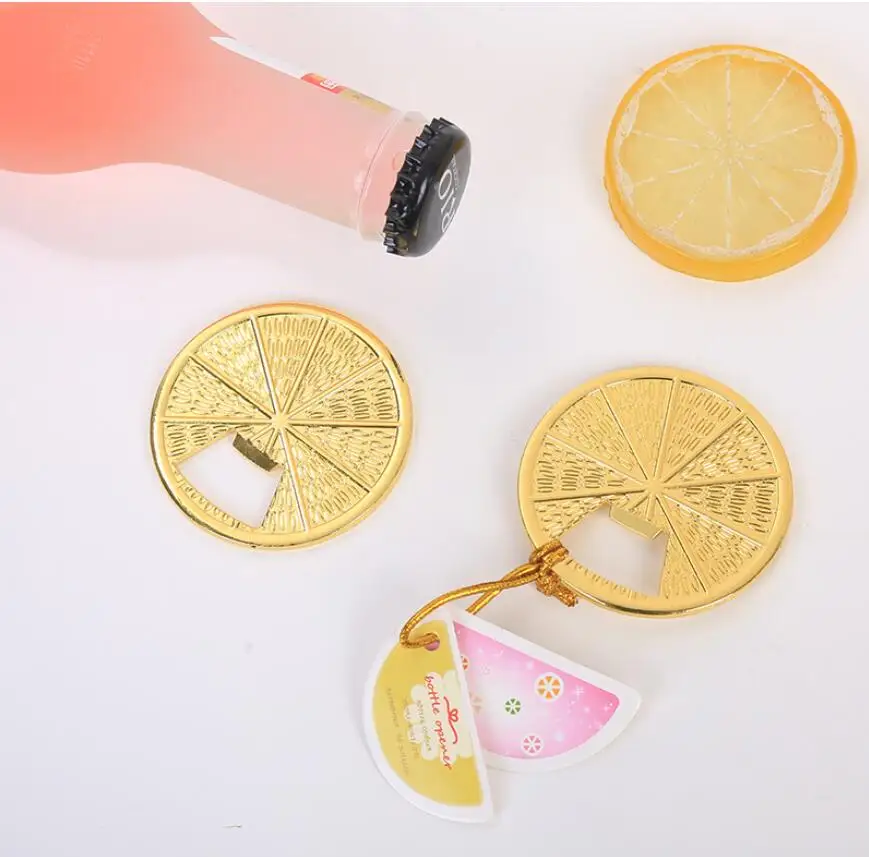 wholesale price 300pcs/lot Gold Citrus Slice Metal Bottle Opener Wedding Souvenirs Party Return Gifts for Guests
wholesale price 300pcs/lot Gold Citrus Slice Metal Bottle Opener Wedding Souvenirs Party Return Gifts for Guests