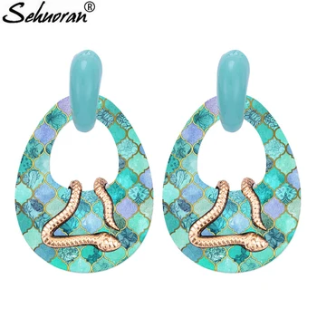 Sehuoran Resin Pendients Drop Earrings For Woman Boho Earrings Printer Flower Oorbellen Fashion Jewelry 2018 New Color
Sehuoran Resin Pendients Drop Earrings For Woman Boho Earrings Printer Flower Oorbellen Fashion Jewelry 2018 New Color