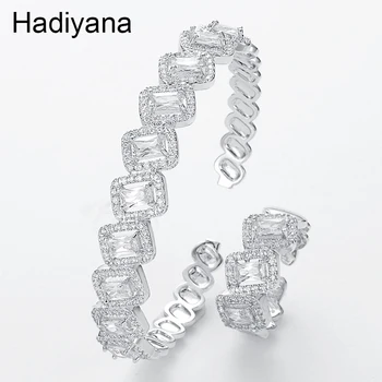 Hadiyana Deluxe Square AAA Cubic Zirconia Bangle&Ring Sets Fashion Ladies Ornament Bridal Wedding Set Jewelry For Gift BS3007
Hadiyana Deluxe Square AAA Cubic Zirconia Bangle&Ring Sets Fashion Ladies Ornament Bridal Wedding Set Jewelry For Gift BS3007