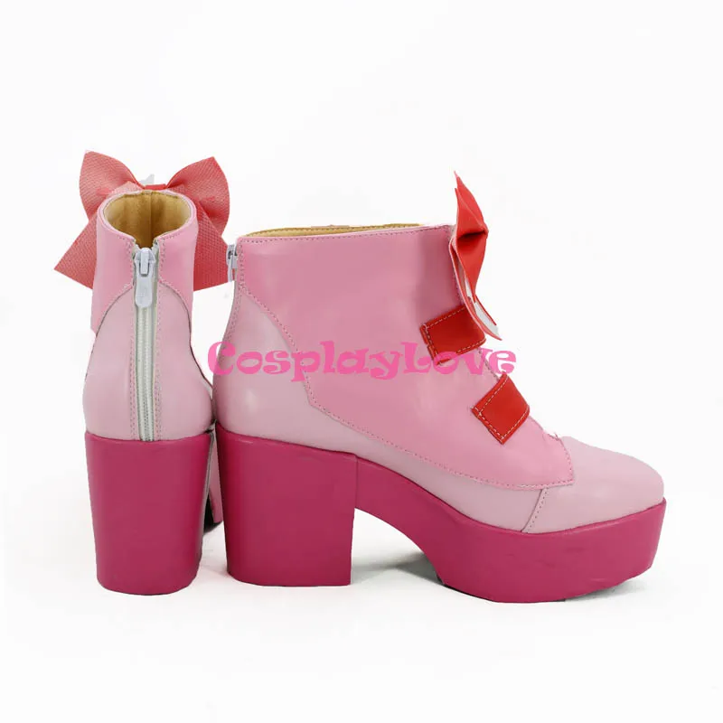 Hugtto Pretty Cure Smile PreCure Hana Nono Cure Yell Pink Red Cosplay Shoes Boots CosplayLove (2)
