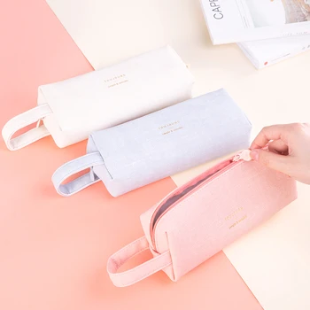 Deli Pure Color Pencil Bags Bronzing Patterns Pencil Cases Student Stationary Pencil Boxes Canvas Stationery Bag School Supplies
Deli Pure Color Pencil Bags Bronzing Patterns Pencil Cases Student Stationary Pencil Boxes Canvas Stationery Bag School Supplies