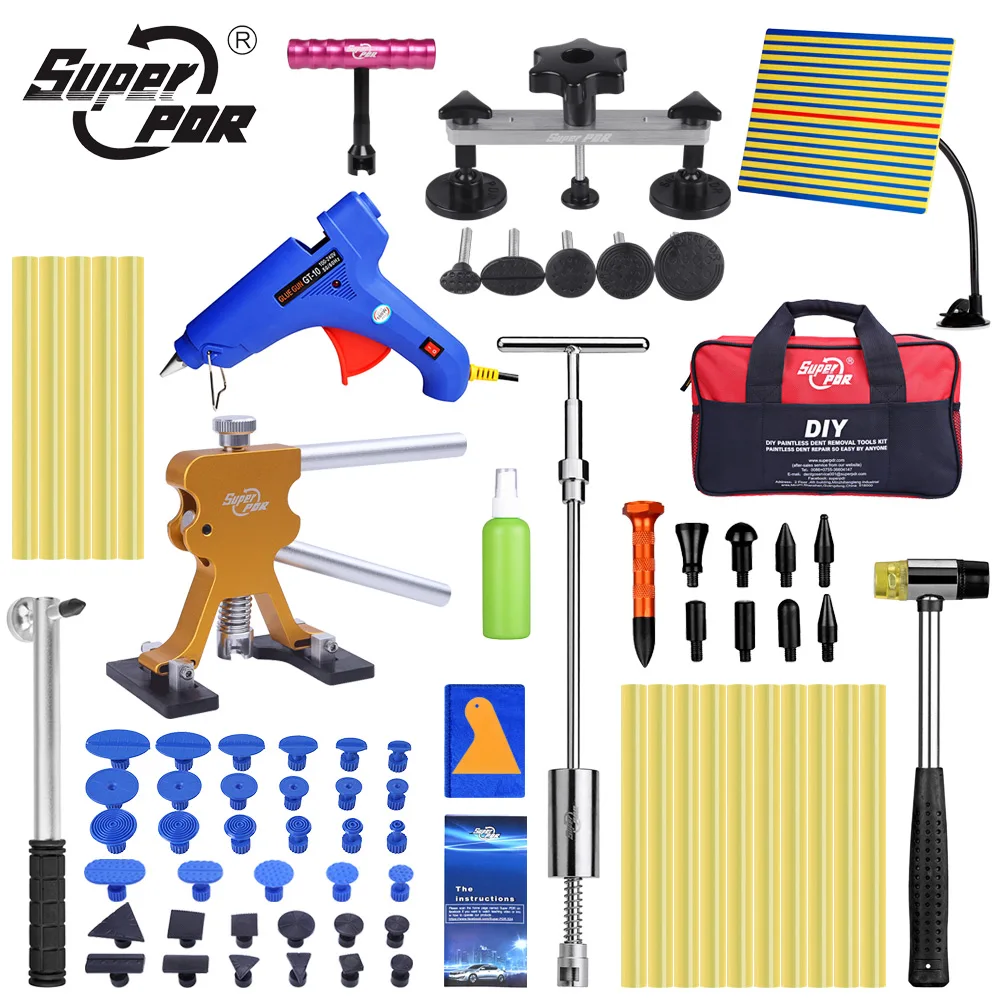 Super PDR Tools Dent Repair Tool Auto Ferramentas Dent Puller Suction Cup Paintless Dent Removal Kit Line Board Hand Tools Sets
Super PDR Tools Dent Repair Tool Auto Ferramentas Dent Puller Suction Cup Paintless Dent Removal Kit Line Board Hand Tools Sets