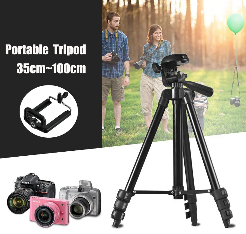 Tripod Universal Portable Digital Camera Camcorder Tripods Stand Light weight Aluminum tripe tripode for Canon Nikon Sony Phone
Tripod Universal Portable Digital Camera Camcorder Tripods Stand Light weight Aluminum tripe tripode for Canon Nikon Sony Phone
