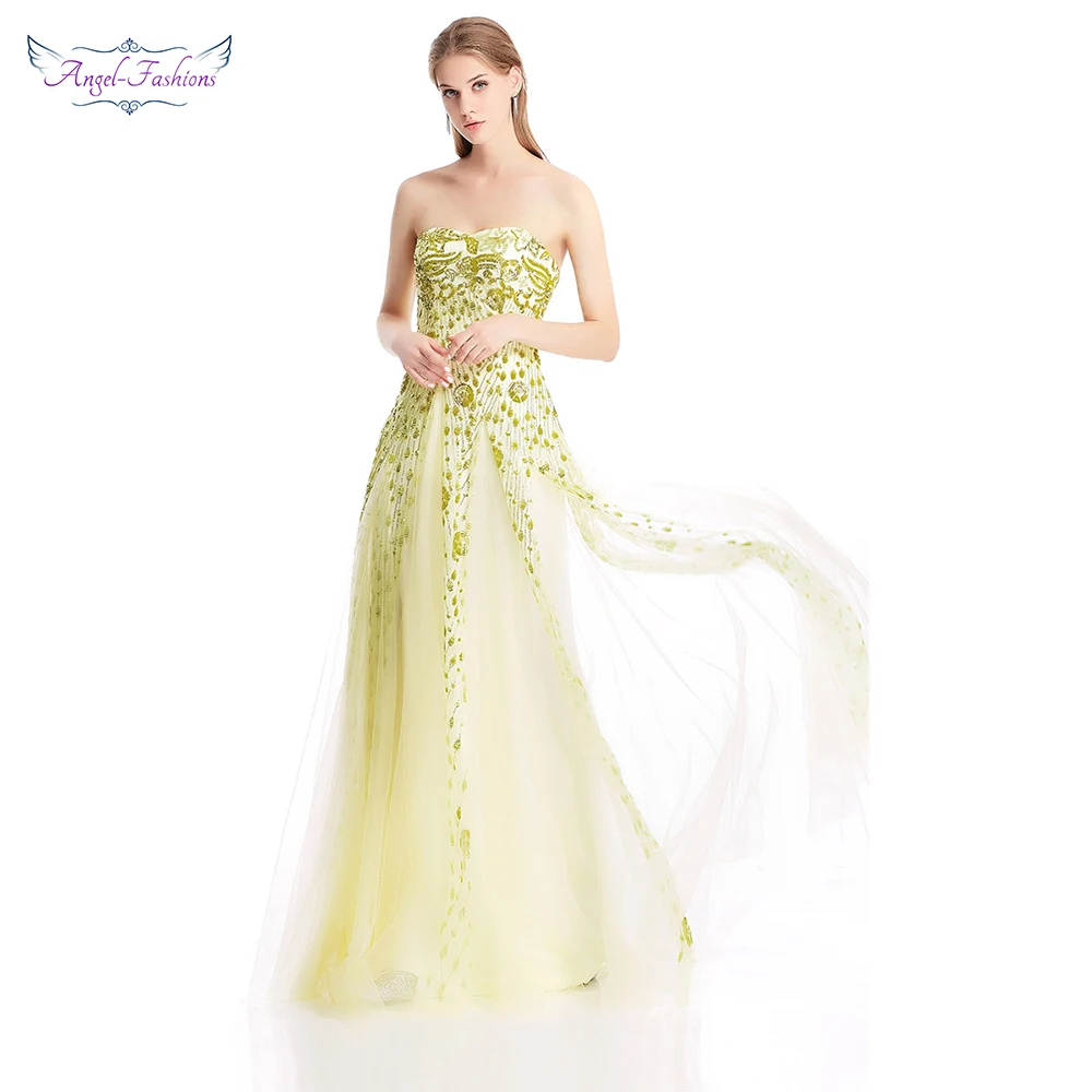 Angel-Fashion Милая мерцающие цветы блестки Иллюзия длинное платье для выпускного