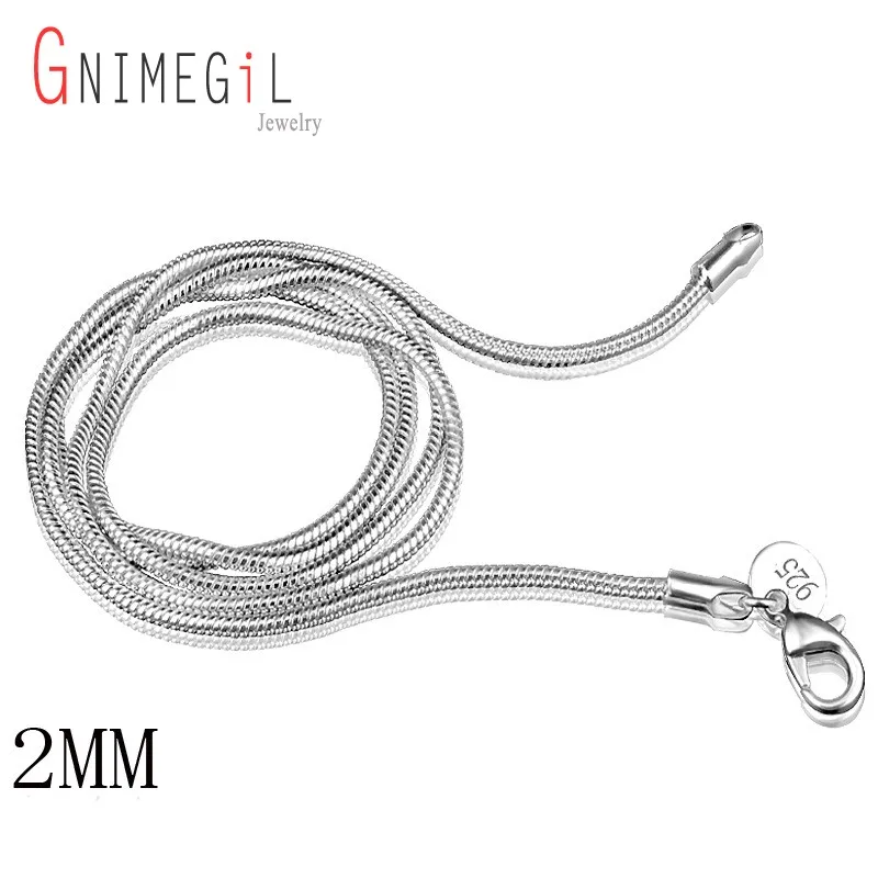 GNIMEGIL 2mm Thin Snake Chain Necklace Wholesale 16'' 18'' 20'' 22'' 24'' inch 925 Stamped Silver Necklace Jewelry for Men Women
GNIMEGIL 2mm Thin Snake Chain Necklace Wholesale 16'' 18'' 20'' 22'' 24'' inch 925 Stamped Silver Necklace Jewelry for Men Women