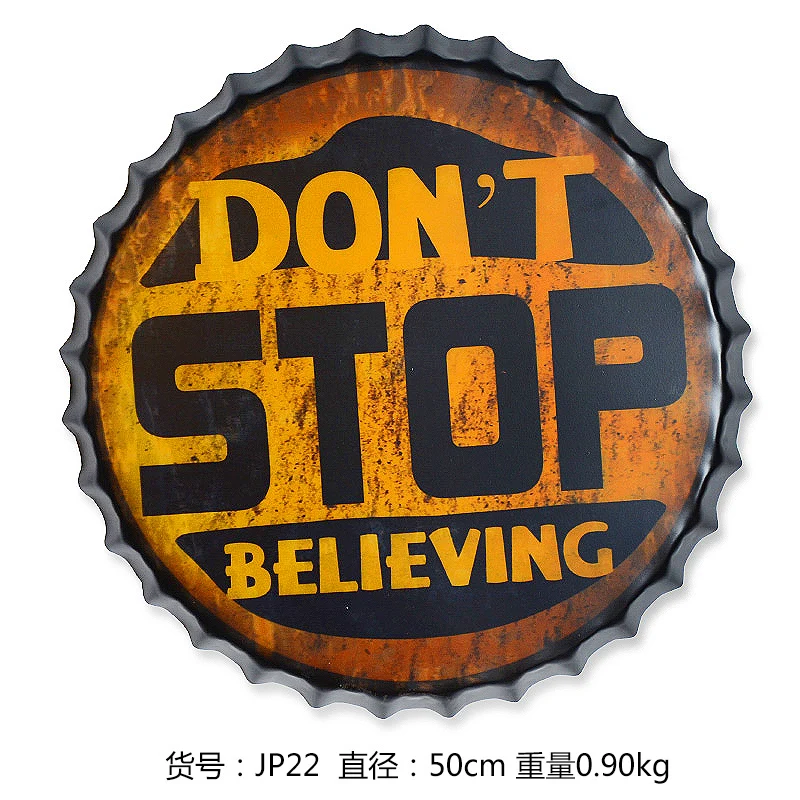 Tin Sign"DON'T STOP" Vintage Metal Painting Beer lid Bar pub Hanging Ornaments Wallpaper Decor Retro Mural Poster Craft 50X50 CM
Tin Sign"DON'T STOP" Vintage Metal Painting Beer lid Bar pub Hanging Ornaments Wallpaper Decor Retro Mural Poster Craft 50X50 CM