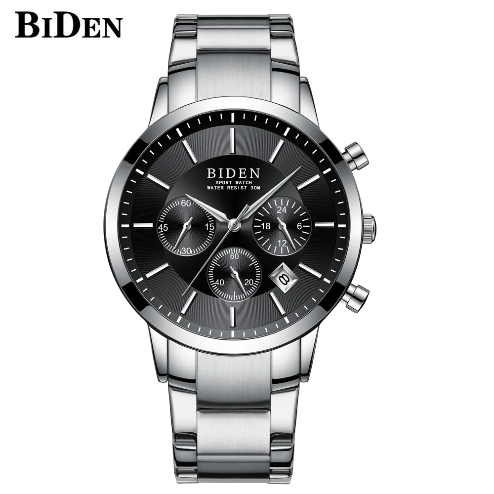 BIDEN Men Quartz Watch New Full Steel Waterproof Military Wrist watches For Man Silver Sport Clock Men Wristwatch for Boy
BIDEN Men Quartz Watch New Full Steel Waterproof Military Wrist watches For Man Silver Sport Clock Men Wristwatch for Boy