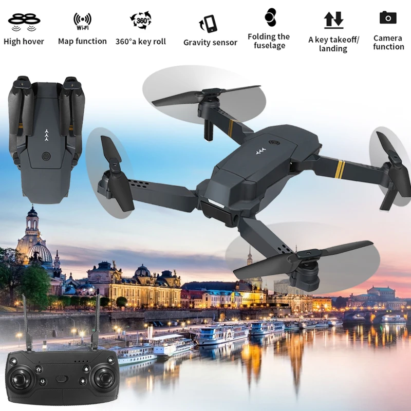 

S168 RC Drone Toys Quadcopter Remote Control 6 Axis Gyro 2.4GHz 4CH HD Camera2MP 720P Wide Angle, 0.3MP Headless Mode 3D Flip