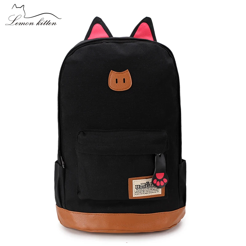 2019 Female Cat Ears Backpack Canvas japanese Student Girl school bags Travel Shoulder Bag Lovely bagpack for women mochila bts
2019 Female Cat Ears Backpack Canvas japanese Student Girl school bags Travel Shoulder Bag Lovely bagpack for women mochila bts
