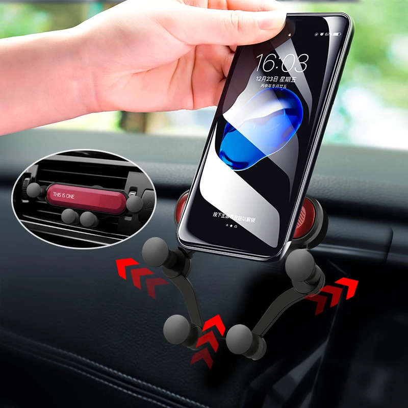 

Dropshipping Car Accessories Universal Car Mobile Phone mount Car Gravity Bracket Outlet Clip Phone Holder 360 Degree Rotation
