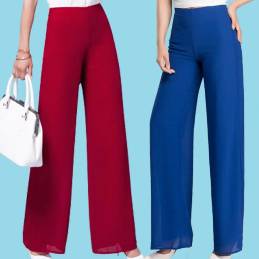 summer new chiffon trousers wide-leg trousers for women's leisure high-waisted long women's pants
summer new chiffon trousers wide-leg trousers for women's leisure high-waisted long women's pants
