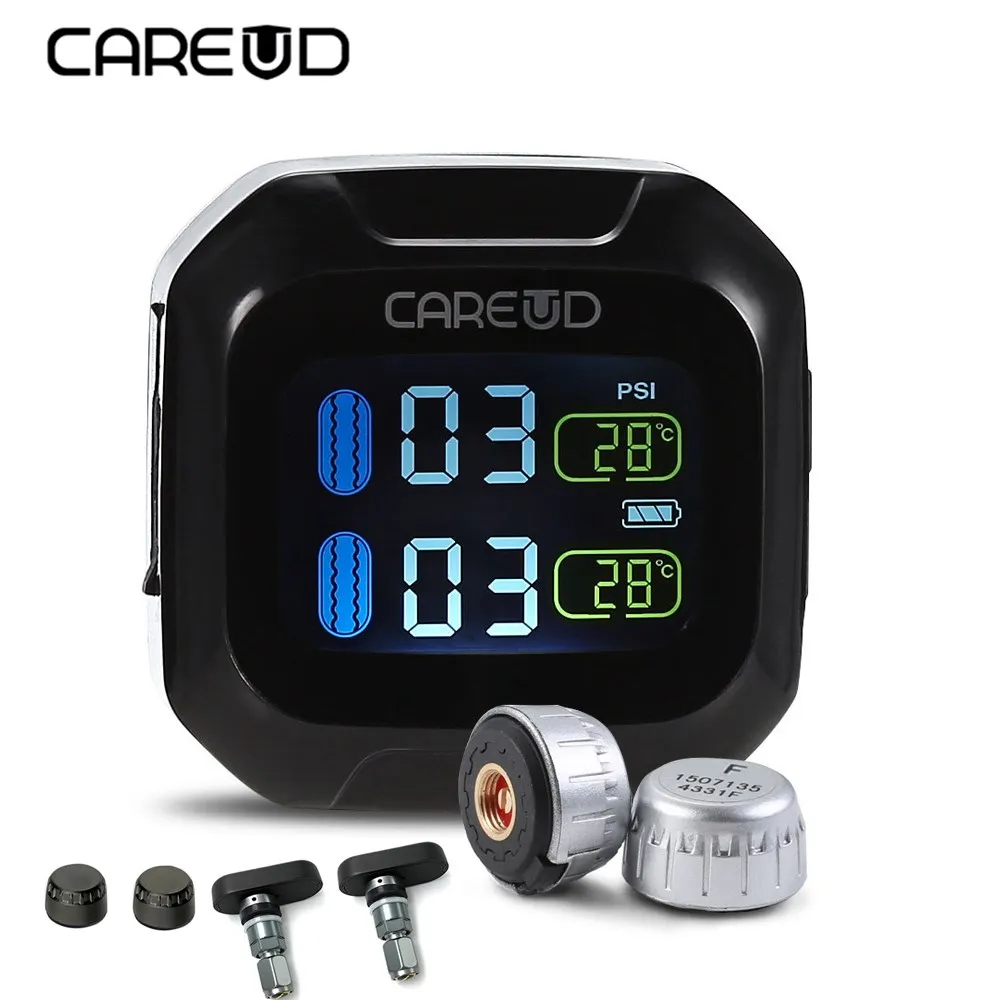 Careud M3-TH WI TPMS Motorcycle Motorbike LCD Screen Display Tire Pressure Monitoring System Support Real-Time And Temperature
Careud M3-TH WI TPMS Motorcycle Motorbike LCD Screen Display Tire Pressure Monitoring System Support Real-Time And Temperature