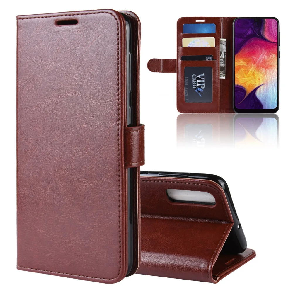 KSAM1192Z_1_Wallet Leather Case with Card Slots and Stand for Samsung A50 A505 SM-A505F