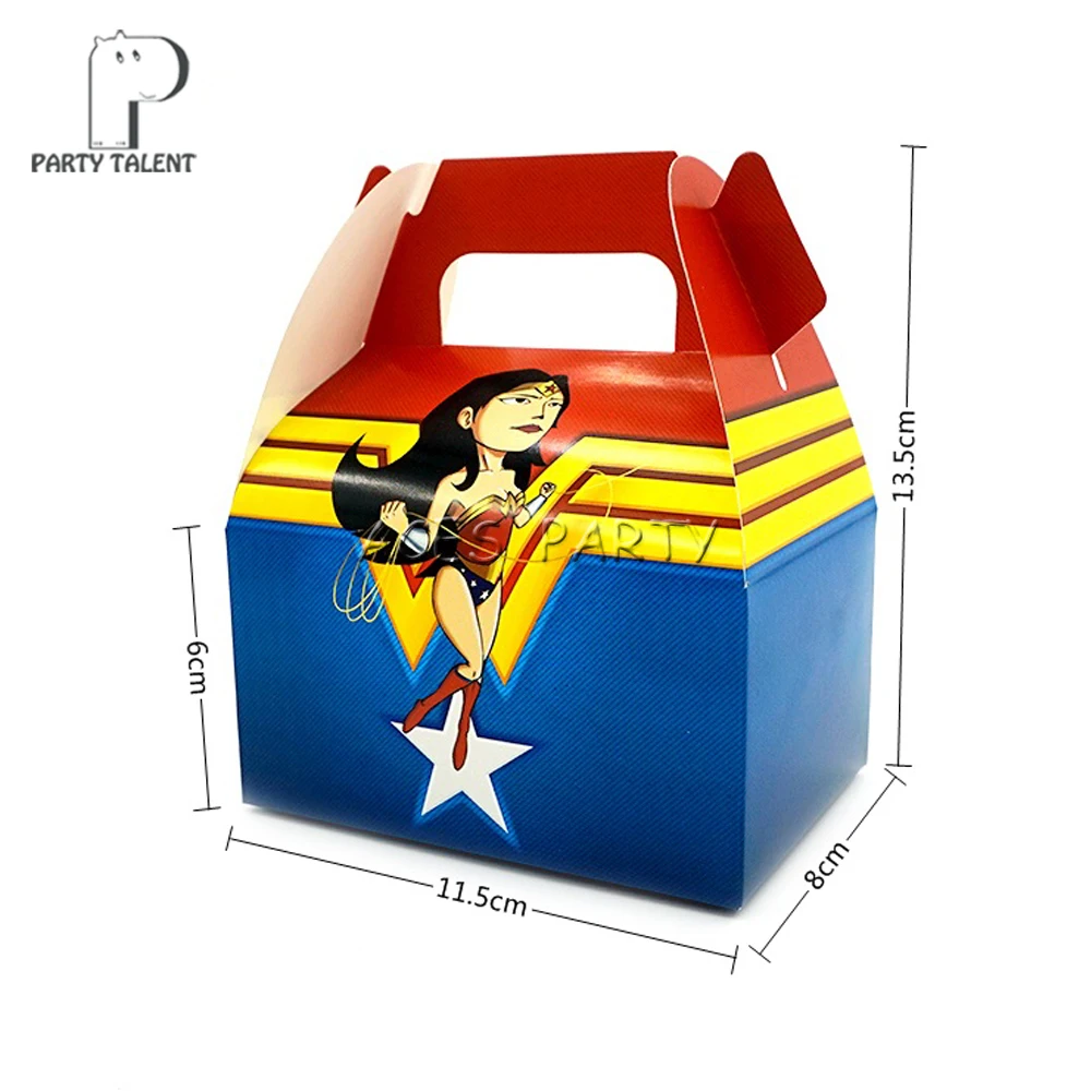 8pcs/lot Candy Box Gift Bags for Kids Children Wonder Woman Theme Birthday Party Baby Shower Party Decoration Party Supplies
8pcs/lot Candy Box Gift Bags for Kids Children Wonder Woman Theme Birthday Party Baby Shower Party Decoration Party Supplies